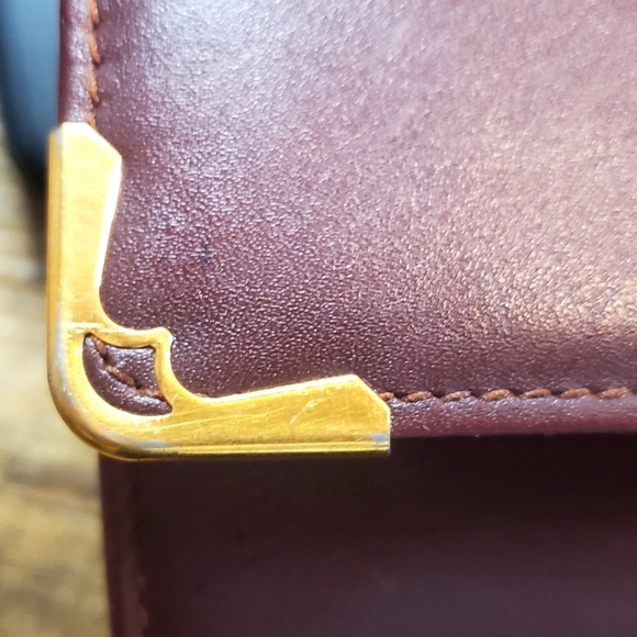 Cartier Log Must de Line Clutch Bordeaux Leather - Picture 4 of 10